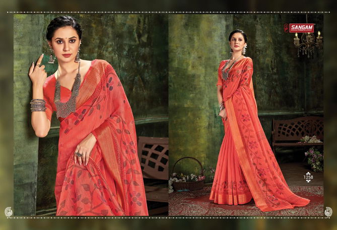 Graceful Nx By Sangam Printed Cotton Sarees Wholesale Shop In Surat
